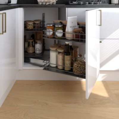 Rangement intérieur coulissant d'angle gauche pour meuble de cuisine GoodHome Pebre 100 cm