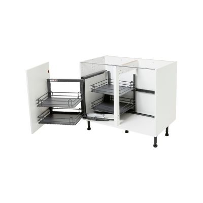 Meuble Bas Coulissant Häfele – Panier Intérieur 514 X 475 X 120 Mm – Noir – Fermeture Douce
