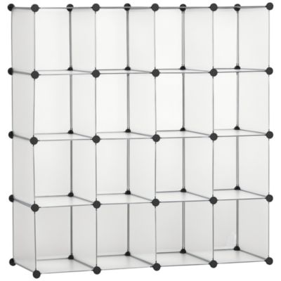 Rangement modulable 16 cubes forme carré dim. totales 125 x 125 cm ...