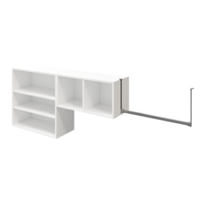 Rangement mural buanderie blanc avec tringle GoodHome Atomia H. 75 x L
