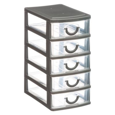 Rangement tour plastique 5 tiroirs Petit modèle - 5Five