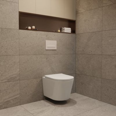 Rapid SL Pack WC bâti-support + WC suspendu sans bride avec abattant SoftClose Ceramia + plaque (GRRCE14WT01-FR)