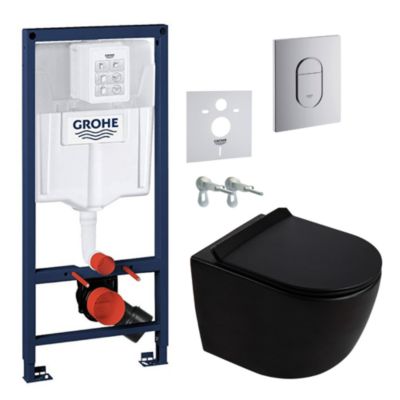 Rapid SL pack WC bâti-support + WC suspendu sans bride Ceramia PixL ...
