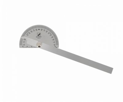 Rapporteur d'angle inox 170 mm - Règle non graduée