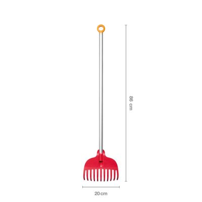 Râteau à feuille MyFirstFiskars pour enfant Fiskars - Manche aluminium - Dents en plastique