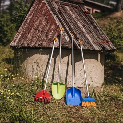 Râteau à feuille MyFirstFiskars pour enfant Fiskars - Manche aluminium - Dents en plastique