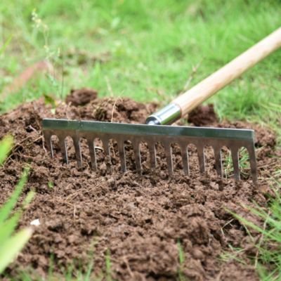 Rateau Durum GoodHome 150 x 35 cm en acier inoxydable
