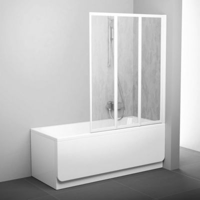 Ravak Supernova Pare-baignoire pliable, 3 parties, 140x100cm, Blanc (795P010041)