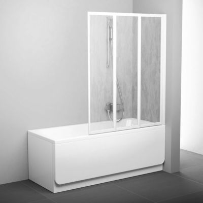Ravak Supernova Pare-baignoire pliable, 3 parties, 140x130cm, Blanc (795V010041)