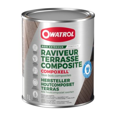 Raviveur, protection teintée pour terrasse composite Owatrol COMPOXELL Brun (ow7) 1 litre