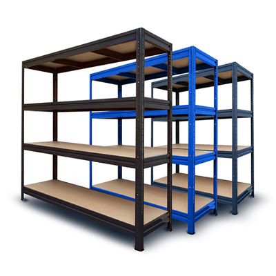 Rayonnage Étagère charge lourde Tôle d'acier 4 Étages Bleu 200 x 150 x 60 cm, Capacité de charge jusqu'à 1500 kg