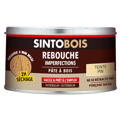 Rebouche imperfections pâte à bois Sintobois pin 250g