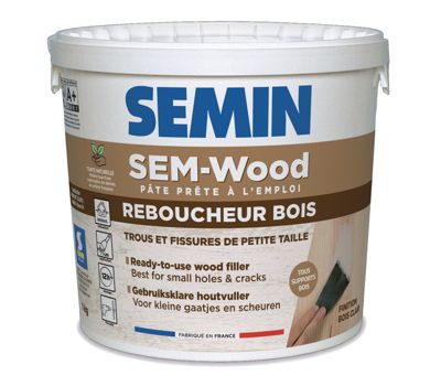 Reboucheur Bois, Sem Wood Semin, Intérieur/extérieur, Seau de 1 kg