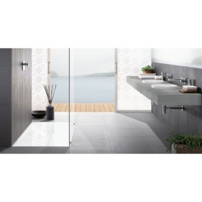 Receveur 160 x 90 x 4,8 VILLEROY ET BOCH Architectura Metalrim acrylique rectangle blanc