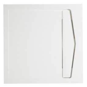 Receveur à poser carré résine minérale blanche Cooke & Lewis Helgea 90 x 90 cm