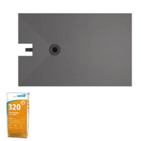 Receveur à carreler 140 x 90 cm WEDI Fundo Plano, bonde intégrée + Colle Wedi 320