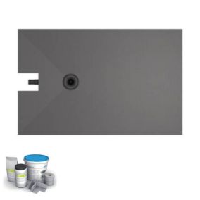 Receveur à carreler 140 x 90 cm WEDI Fundo Plano, bonde intégrée + kit d'étanchéité