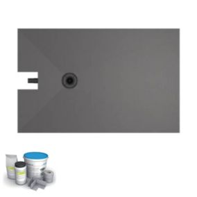 Receveur à carreler 160 x 100 cm WEDI Fundo Plano, bonde intégrée + kit d'étanchéité