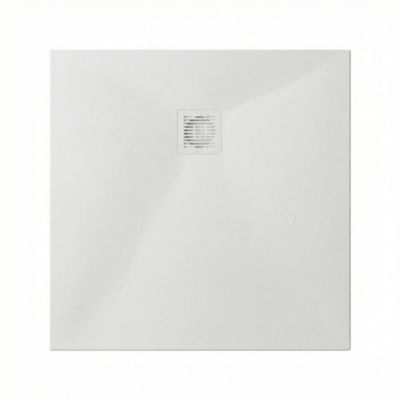 Receveur de douche 100 x 100 cm, résine, blanc, GoodHome Douro