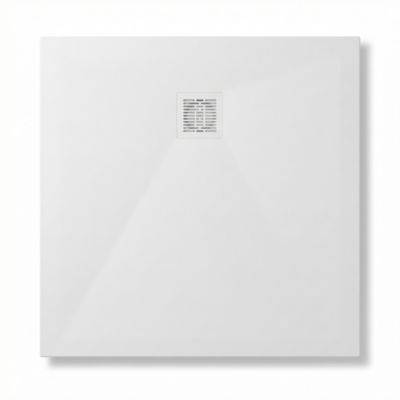 Receveur de douche 100 x 100 cm, résine, blanc, GoodHome Douro