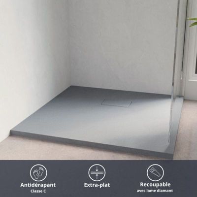 Receveur de douche 100x100 cm extra plat - SAPHIR