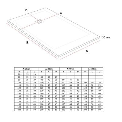 Receveur de douche 100x140 cm extra plat ONDA en resine surface ardoisee anthracite Grille inox