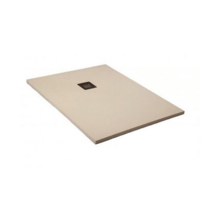 Receveur de Douche 100X150 cm Ligne Vulcano Fin Blanc Perle Ral 1013 en Résine Synthétique et Poudre de Marbre  - FRASCIO