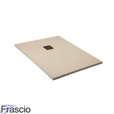 Receveur de Douche 100X150 cm Ligne Vulcano Fin Blanc Perle Ral 1013 en Résine Synthétique et Poudre de Marbre  - FRASCIO