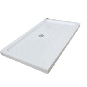 Receveur de douche 100x70x10cm blanc brillant Cera Ondée