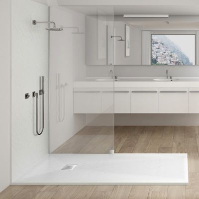 Receveur de Douche 100x80 Rectangle - Composite Blanc - Nazca