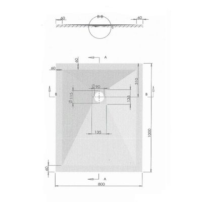 Receveur de Douche 100x80 Rectangle - Composite Blanc - Nazca