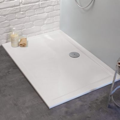 Receveur de douche 120 x 80 JACOB DELAFON Gaspard extra-plat céramique + Bonde