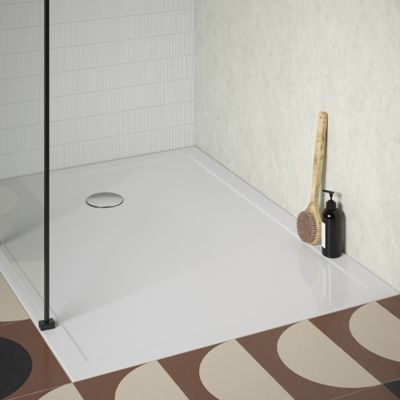 Receveur de douche 120 x 90 JACOB DELAFON Gaspard extra-plat céramique bonde à gauche