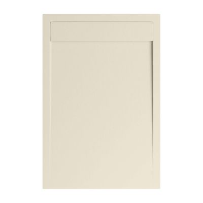 Receveur de douche 160x90 extra-plat Beige en résine minérale antidérapant effet ardoise - Magnus LAVABERG