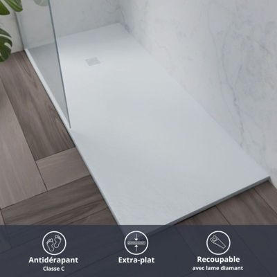 Receveur de douche 170x70 cm extra plat - DIAMANT
