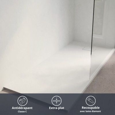 Receveur de douche 180x90 cm extra plat - SAPHIR