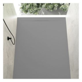 Receveur de douche 70 x 100 cm extra plat COVER en resine surface ardoisee beton