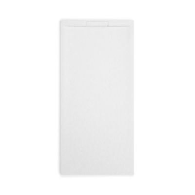 Receveur de douche 70 x 100 cm extra plat COVER en resine surface ardoisee blanc