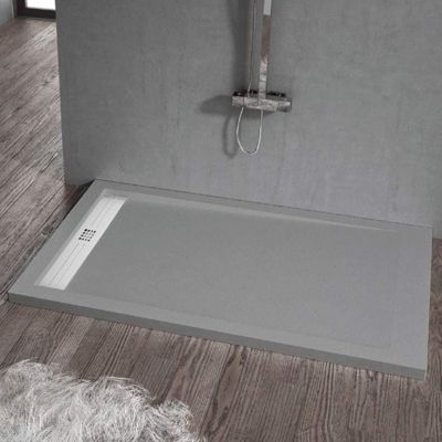 Receveur de douche 70 x 100 cm extra plat ELITE en resine surface ardoisee beton