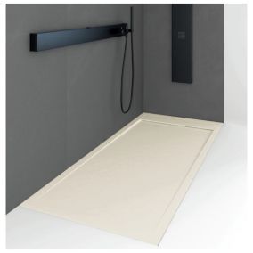 Receveur de douche 70 x 100 cm extra plat QUORE en resine surface ardoisee sable