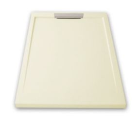 Receveur de douche 70x100cm extra plat LUX en resine surface ardoisee beige