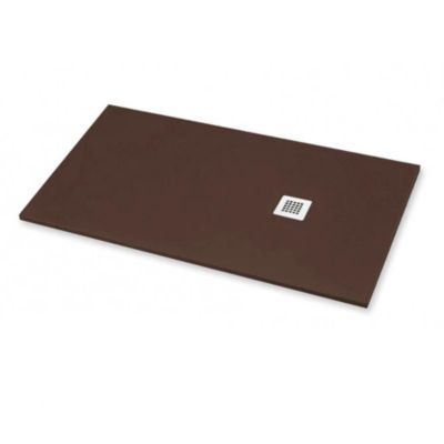 Receveur de Douche 70X180 cm Ligne Vulcano Fin Couleur Chocolat Ral 8017 en Résine Synthétique et Poudre de Marbre  - FRASCIO