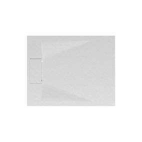 Receveur de douche, 80 x 100 cm, effet pierre blanche, léger, Schulte
