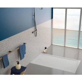 Receveur de douche 80 x 100 cm en céramique, blanc, Villeroy & Boch Slim