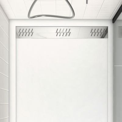 Receveur de douche 80 x 120 cm, acrylique, blanc, Galedo Pure 2 Linéaire