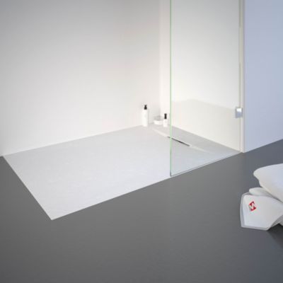Receveur De Douche Effet Pierre Gris 120 X 80 Cm - Caniveau, Marque Aurlane - Neuf