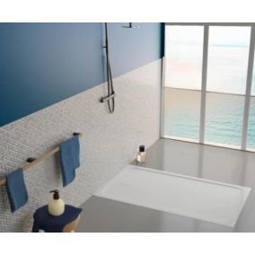 Receveur de douche 80 x 120 cm en céramique, blanc, Villeroy & Boch Slim