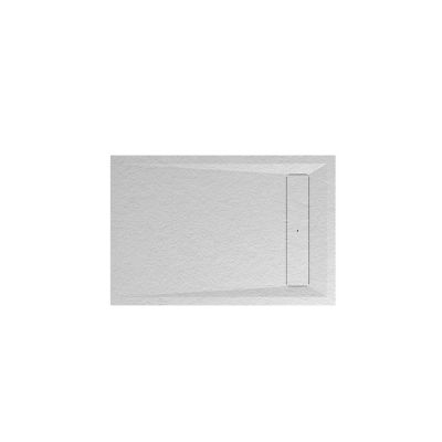 Bac à douche 80x80x2,6 CM Carré Blanc Effet Pierre mod. Strong | Leroy