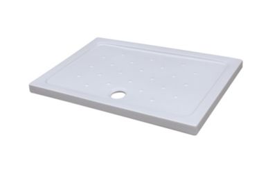 Receveur de douche 80 x 120 x 6.5 cm, blanc brillant, Meri Ondée