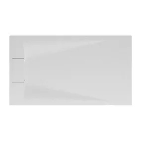 Receveur de douche 80 x 140 cm, effet pierre blanche, Schulte